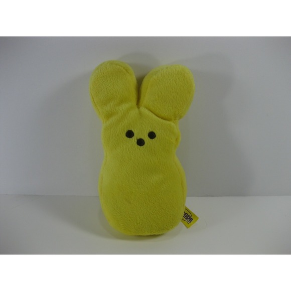 PEEPS EASTER CANDY Yellow Bunny 6" Plush Bean Bag Bottom Stuffed Toy SMALL - Picture 1 of 4